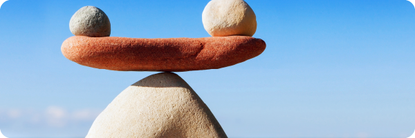 rocks balanced illustrating a healthy gut microbiome is a balanced one with microbial diversity