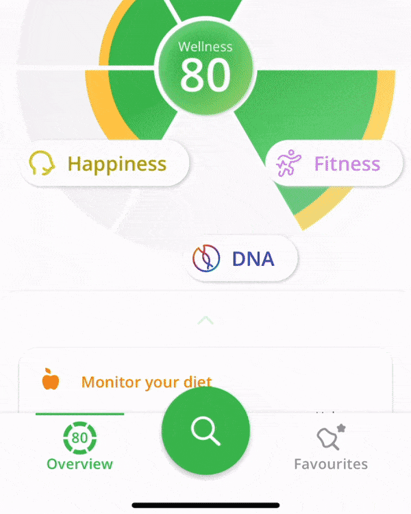 A GIF to show how to record your vitamin D level result in the personal health record (PHR) section of the Evergreen Life app.