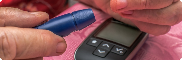 A finger prick test is a common way for people with type 2 diabetes to monitoring their blood sugar.