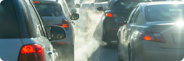 Air pollution cars and asthma and COPD lung health